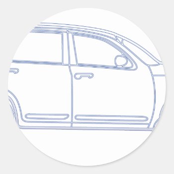Chrysler Pt Cruiser Classic Round Sticker by Dozzle at Zazzle