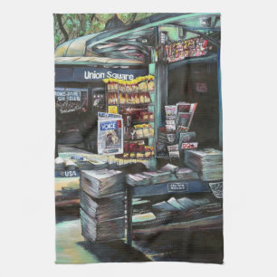 Chrysocolia Morning, Union Square, New York City Kitchen Towel