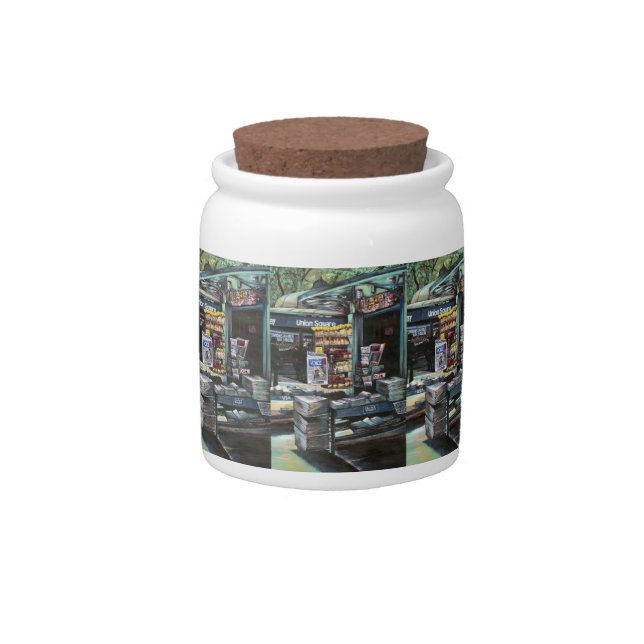 Chrysocolia Morning, Union Square, NYC Candy Jar (Front)