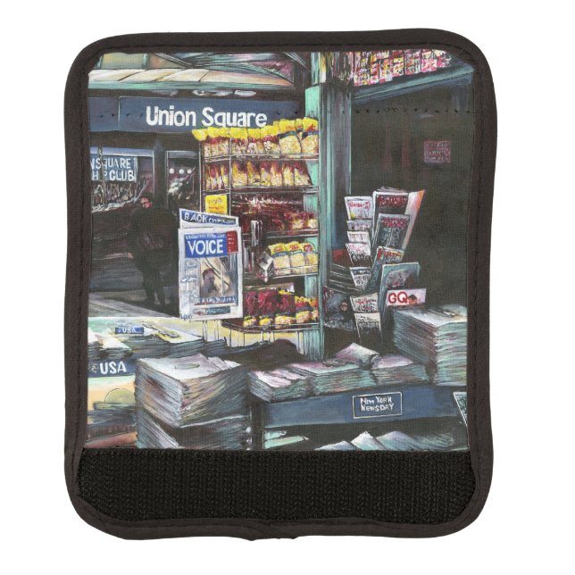 Chrysocolia Morning, Union Square, NYC Luggage Handle Wrap (Front)