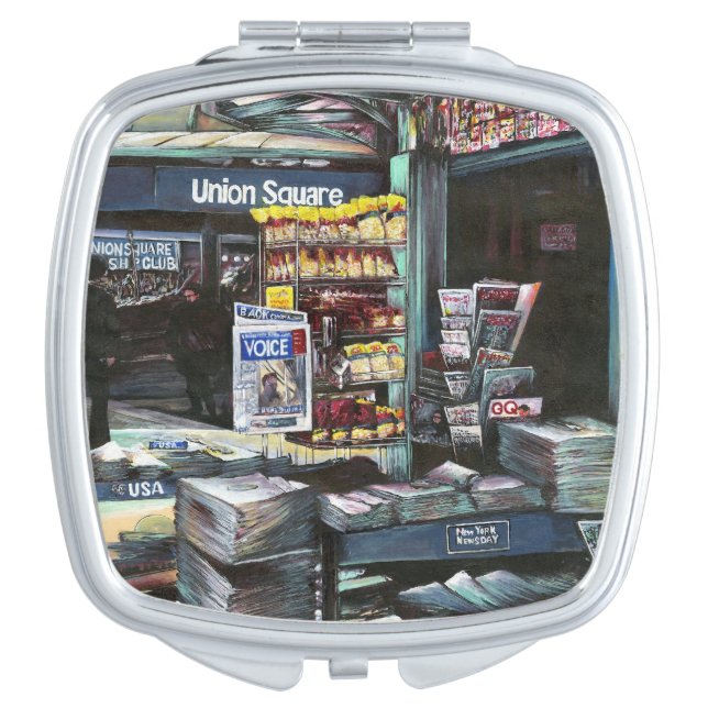 Chrysocolia Morning, Union Square, NYC Makeup Mirror (Front)