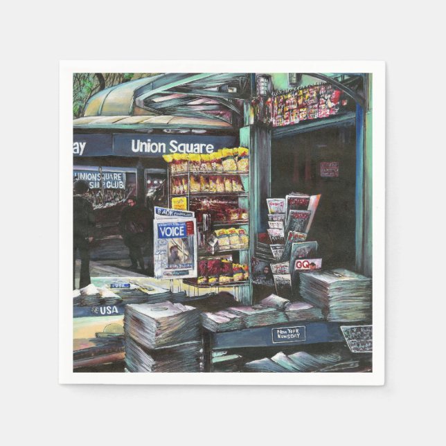 Chrysocolia Morning, Union Square, NYC Napkins (Front)