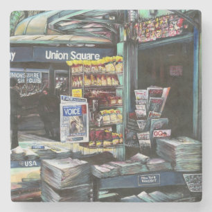 Chrysocolia Morning, Union Square, NYC Stone Coaster