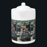 Chrysocolia Morning, Union Square, NYC Teapot<br><div class="desc">Original Painting from the New York City Series by well-seasoned New York City Artist,  Gaye Elise Beda 
See gayeelisebeda.store 
https://www.redbubble.com/people/gayeelise/shop?asc=u&ref=account-nav-dropdown 
https://gayeelise-beda.pixels.com 
http://www.zazzle.com/gaye elise beda gifts 
http://issuu.com/lieslmarelli/docs/wia278-july-issuu/1?e=2826034/843692 
https://fineartamerica.com/profiles/gayeelise-beda q=gaye elise beda&x=-749&y=-111 www.synchronopedia.com/wwsah_candidate_list.htm</div>