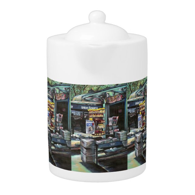 Chrysocolia Morning, Union Square, NYC Teapot (Front)