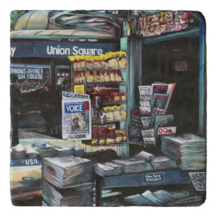 Chrysocolia Morning, Union Square, NYC Trivet