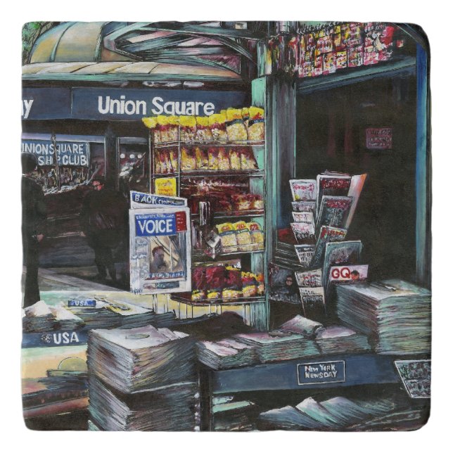 Chrysocolia Morning, Union Square, NYC Trivet (Front)