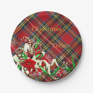 Chtristmas Treats Plaid Tartan Candy Cane Decor