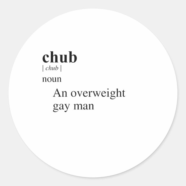CHUB CLASSIC ROUND STICKER (Front)