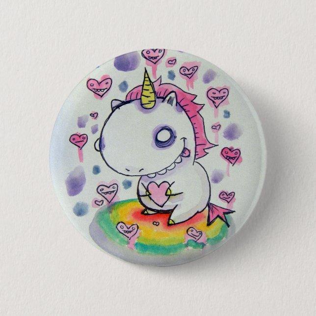 Chubbles the Unicorn Button (Front)