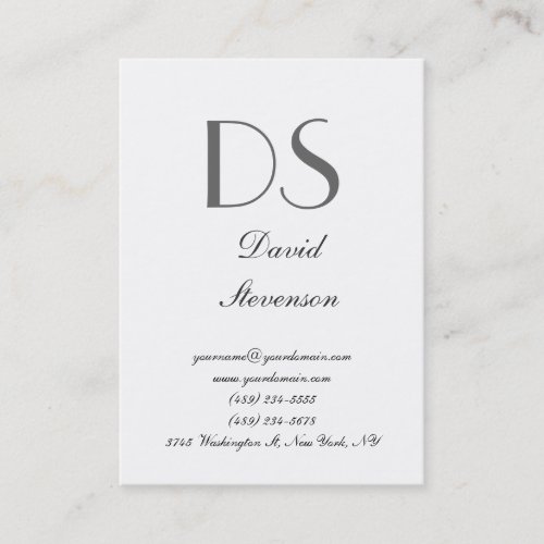 Chubby Art Deco Script Monogram Business Card