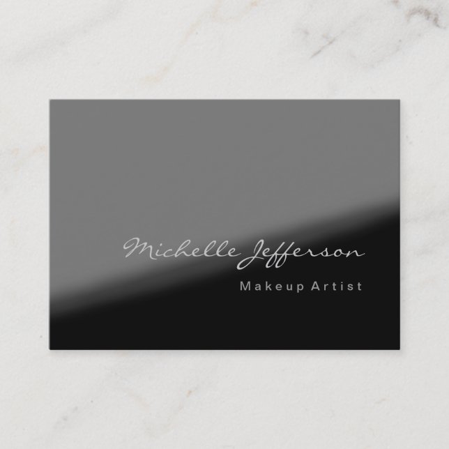 Chubby Artist Gray Black White Business Card (Front)