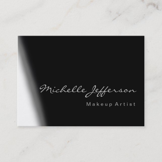 Chubby Artist Gray Black White Business Card (Front)