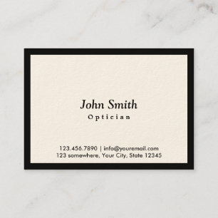 Chubby Black Border Optical Business Card