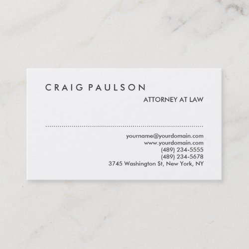 Chubby Black White Attorney at Law Business Card