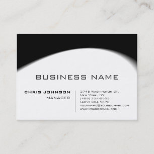 Chubby Black & White Gray Pattern Business Card
