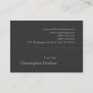 Chubby Blue Gray Attractive Business Card