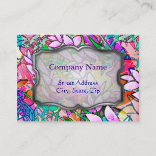 Chubby Business Card Grunge Art Floral Abstract