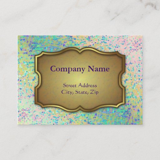 Customizable Chubby Business Card Informel Art Abstract