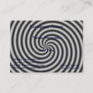 Chubby Business Card  The Swirl in Black and White