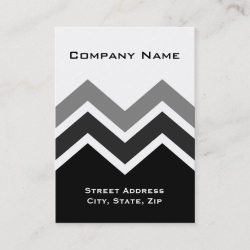 Chubby Business Card Zig Zag Chevron Pattern