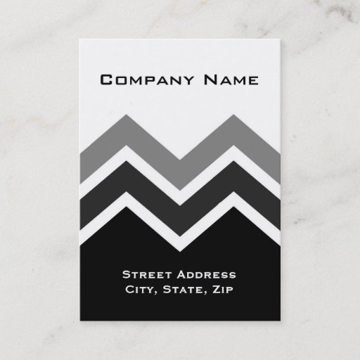 Customizable Chubby Business Card Zig Zag Chevron Pattern
