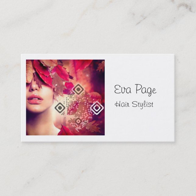 Chubby Business QR Code Card, 3.5" x 2.5", 100 pac Business Card (Front)