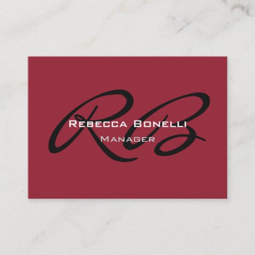 Chubby Calligraphy Monogram Business Card