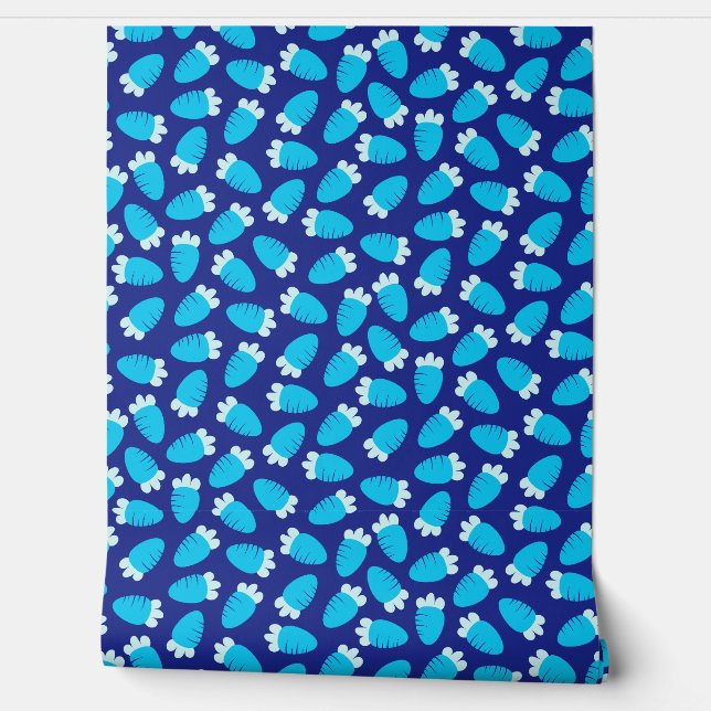 Chubby Carrots Blue Wallpaper (Unrolling)
