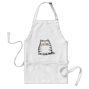 chubby cat adult apron