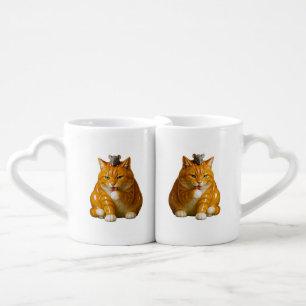 Chubby Cat Coffee Mug Set