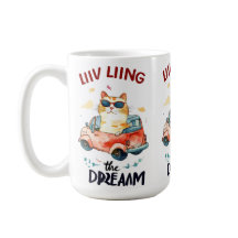 Chubby Cat: Living the Dream Coffee Mug