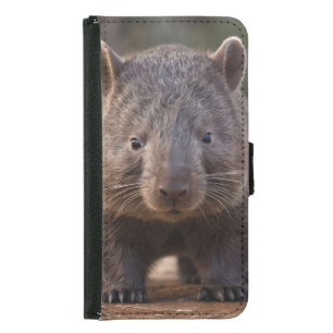 "Chubby Charm: The Adorable Australian Wombat" Samsung Galaxy S5 Wallet Case