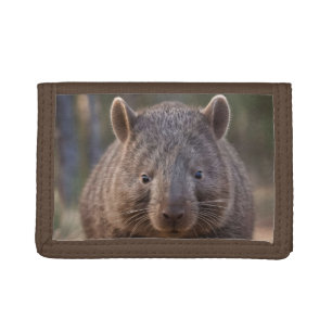 "Chubby Charm: The Adorable Australian Wombat" Trifold Wallet