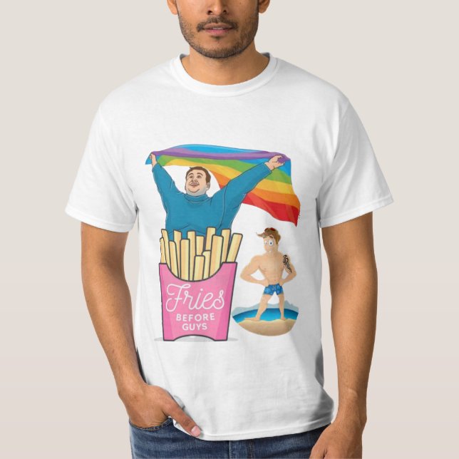 CHUBBY CHASER LGBT Gay Pride Funny Twink T-Shirt (Front)