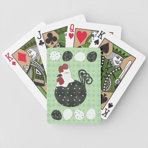 Chubby Chicken Playing Cards | Zazzle