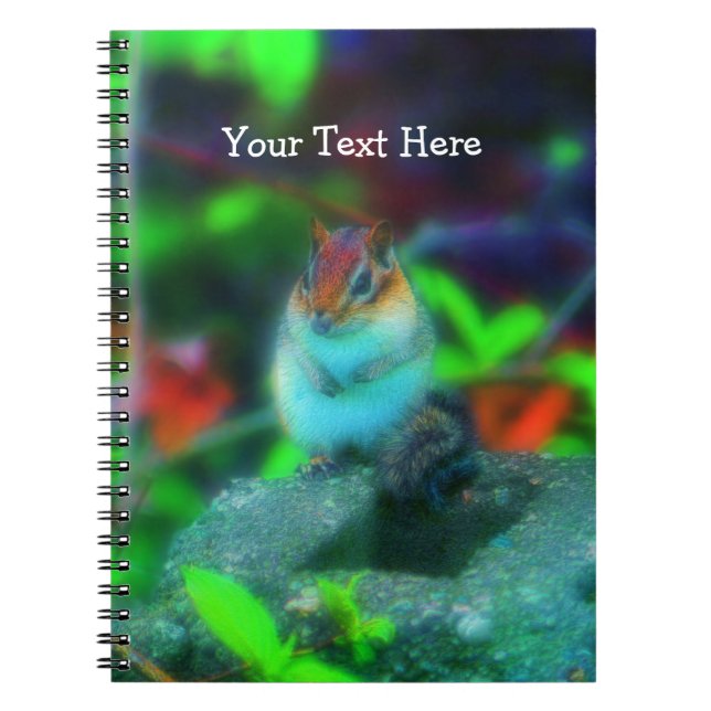 Chubby Chipmunk Nature Fantasy Art Notebook (Front)