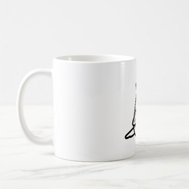 Chubby Cinnamon White-faced Pied Cockatiel Coffee Mug (Left)