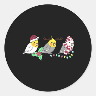 Chubby Cockatiel Decoration Parrot Kawaii Birb Classic Round Sticker
