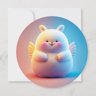 Chubby Easter Bunny With Wings