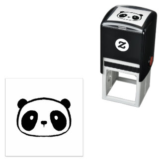 Chubby Giant Panda Cartoon Face Self-inking Stamp