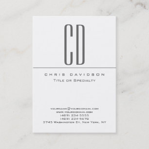 Chubby Gray Black White Contemporary Business Card