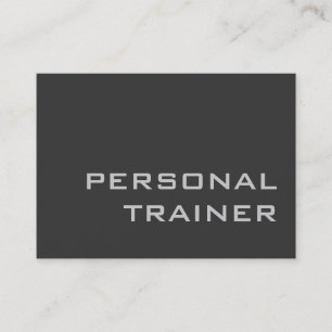Chubby Gray Fitness Trainer Modern Business Card