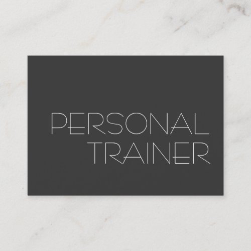 Chubby Gray Personal Trainer Fitness Business Card