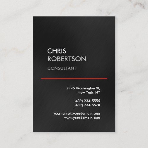 Chubby Gray Red Line Attractive Business Card