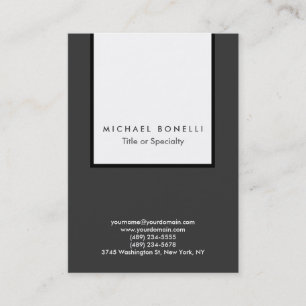 Chubby Gray White Stripe Clean Business Card