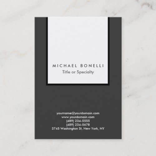 Chubby Gray White Stripe Clean Business Card