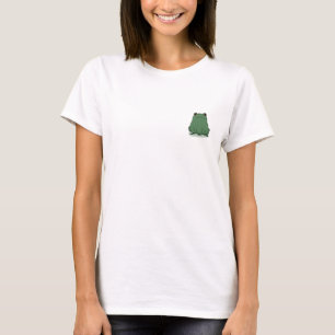 Chubby Green Frog Cartoon Illustration T-Shirt