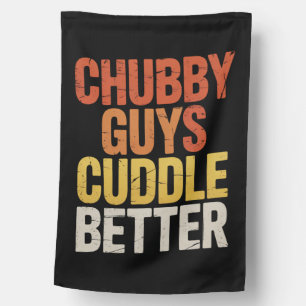 Chubby Guys Cuddle Better Gay Bear LGBTQ Pride House Flag