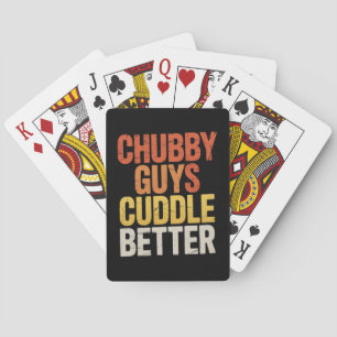 Chubby Guys Cuddle Better Gay Bear LGBTQ Pride Poker Cards